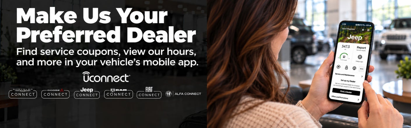 uconnect® make us your preferred dealer | Jay Hatfield CDJR in Ponca City OK